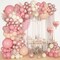 Life Dusty Pink Balloons Arch Kit, Different Sizes 18 12 10 5Inch Blush Pink Rose Gold Nude Ivory Confetti Latex Heart Foil Balloon for Girls Wedding Baby Shower Boho Birthday Party Decorations